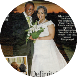 Mpho Osei-Tutu and Tumi Morake featured in Drum (Wedding)